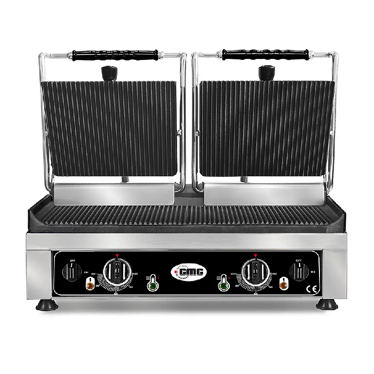 Plancha grill eléctrica KG5530 DE ranurada+ra/ranurada
